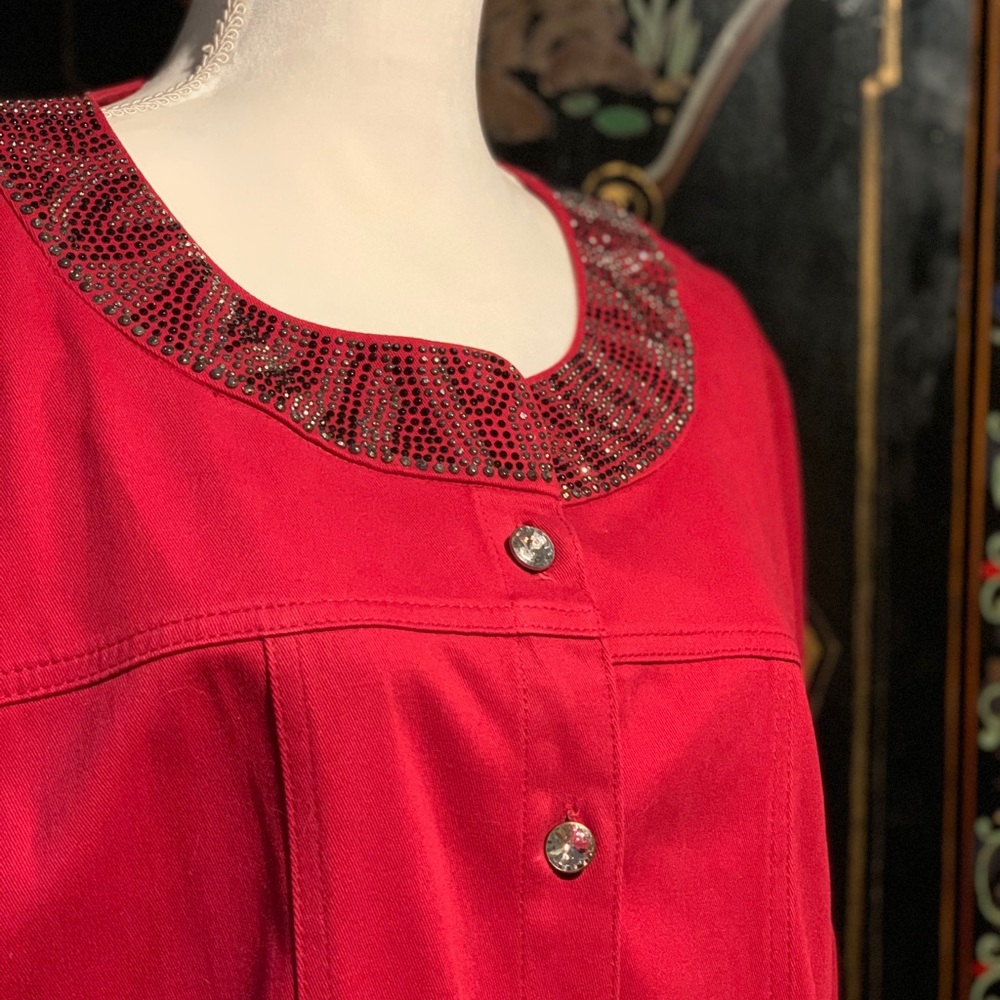 Quacker Factory Red Bling Jacket